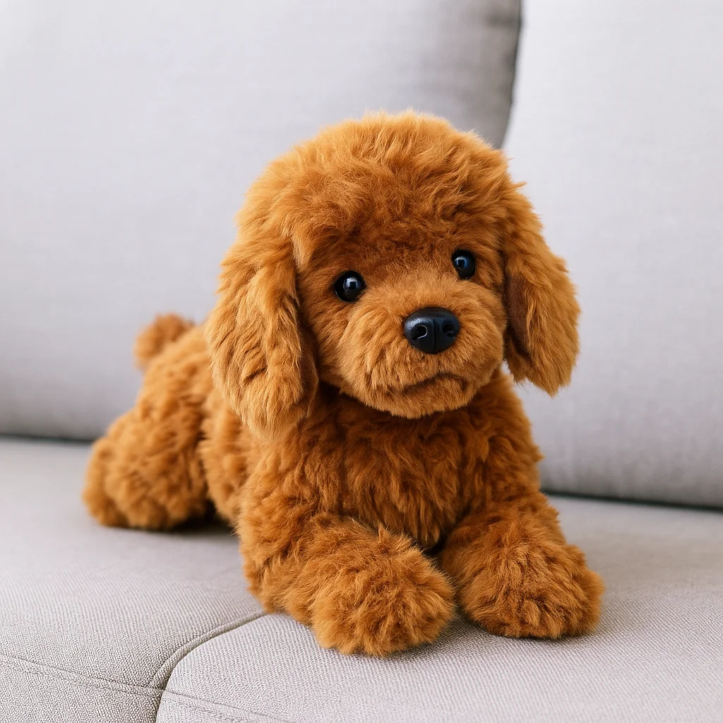 Lifelike Teddy Bear Plush Toy Dog 15.7-inch Super Large Simulation Dog Doll Soft Hug Soothing Doll Holiday Gift Home Decor