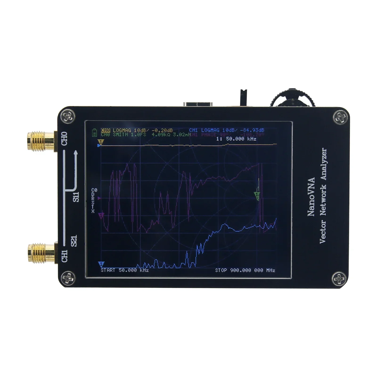 

2026 50KHz-900MHz NanoVNA Vector Network Analyzer HF VHF UHF Antenna Analyzer With 2.8" TFT Screen