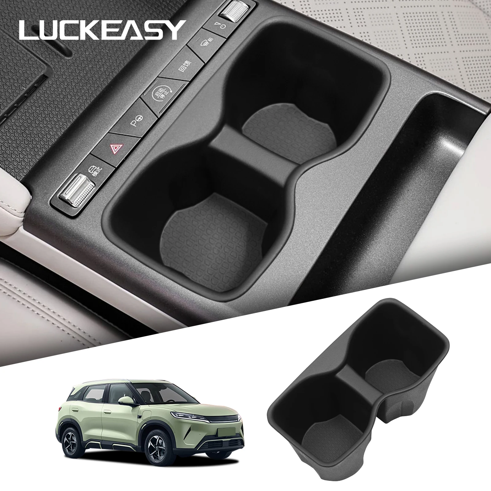 Image of LUCKEASY für BYD Yuan UP/Atto 2 2025 2026 Mittelkonsole Getränkehalter Auto-Innenausstattung Getränkehalter Aufbewahrungsbox