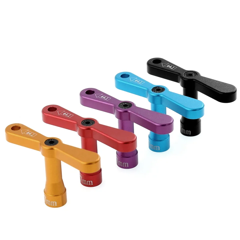 업그레이드 부품 금속 휠 육각 7Mm 너트 슬리브 렌치 도구 1/18 1/24 RC 크롤러 자동차 TRX4M SCX24 AX24 FCX24 FCX24M Purpler