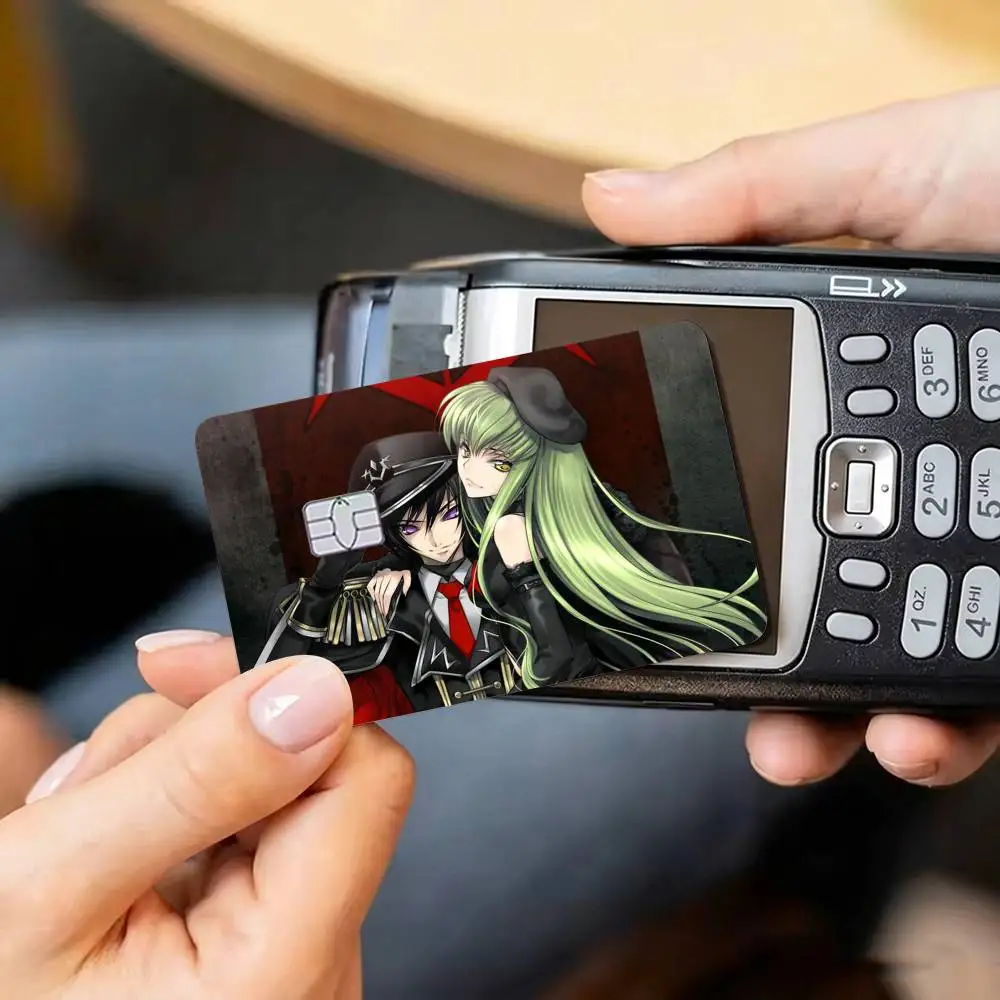 C-Code Geass  Credit Card HD Stickers Game Card Decal Small Chip Waterproof Sticker Gift