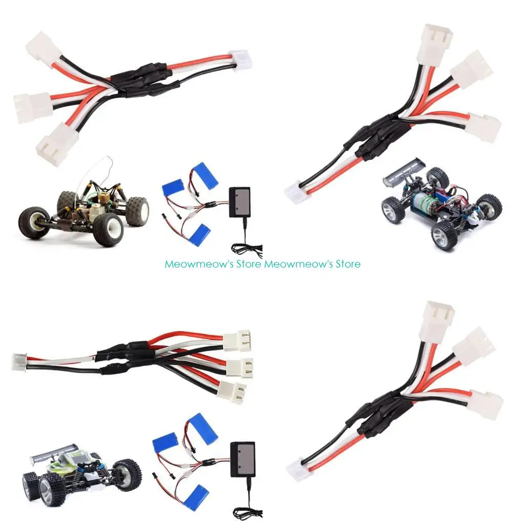 W91A درجة حرارة عالية من السيليكون 24AWG كابلات 3Pin لمحول البطارية 18650