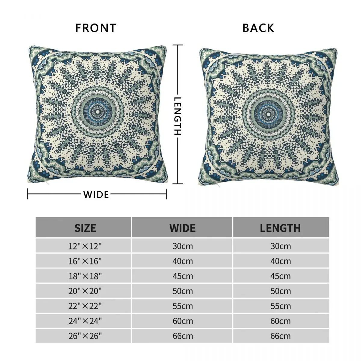 Boho Tribal Mandala Square Pillowcase Polyester Linen Velvet Printed Zip Decorative Home Cushion Cover