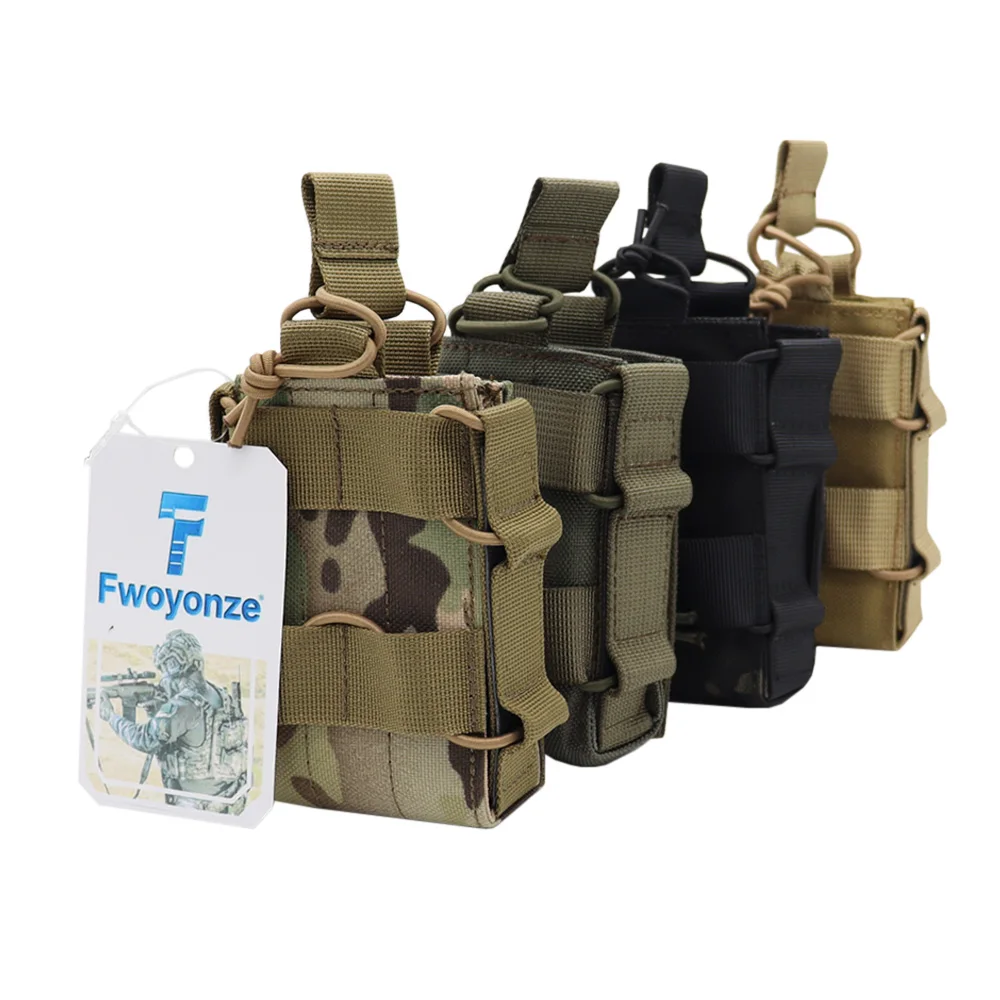 

Tactical 5.56 Modular Magazine Pouch Single Open Top Molle Mag Pouch Carrier For Hunting M4 M16 AK Rifle