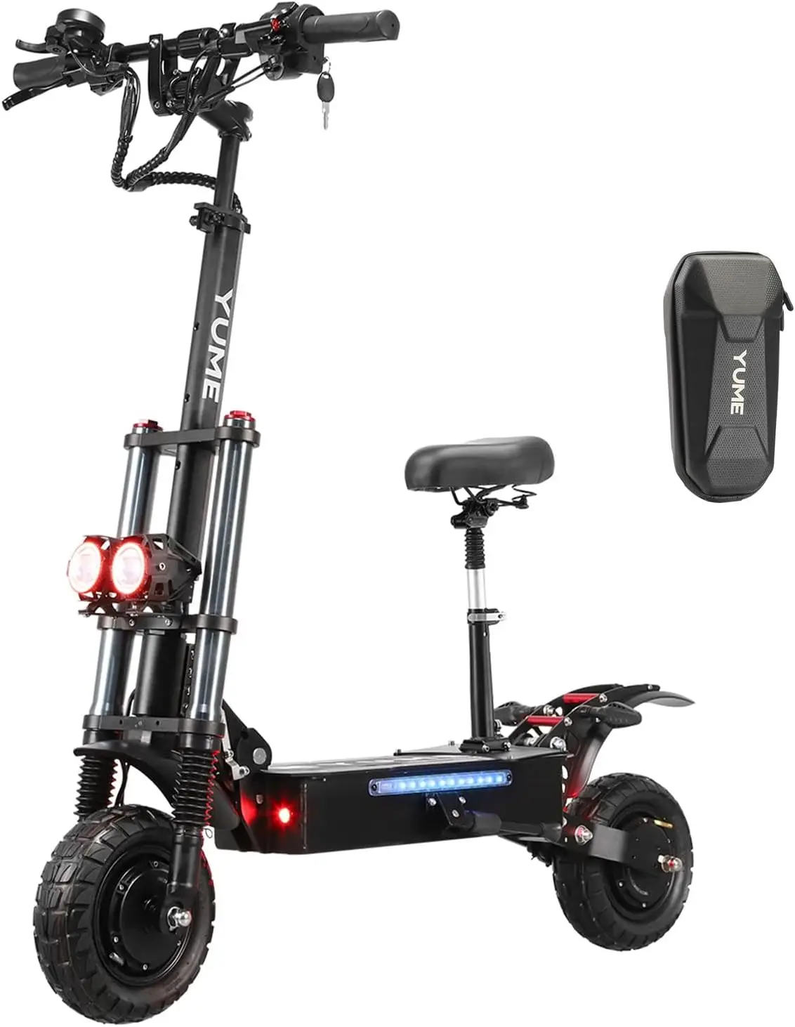 Scooter elettrico da 10 "per adulti, doppia sospensione Dual Motor 23.4AH batteria 52V 2400W 40 MPH 40 miglia Scooter sportivo veloce