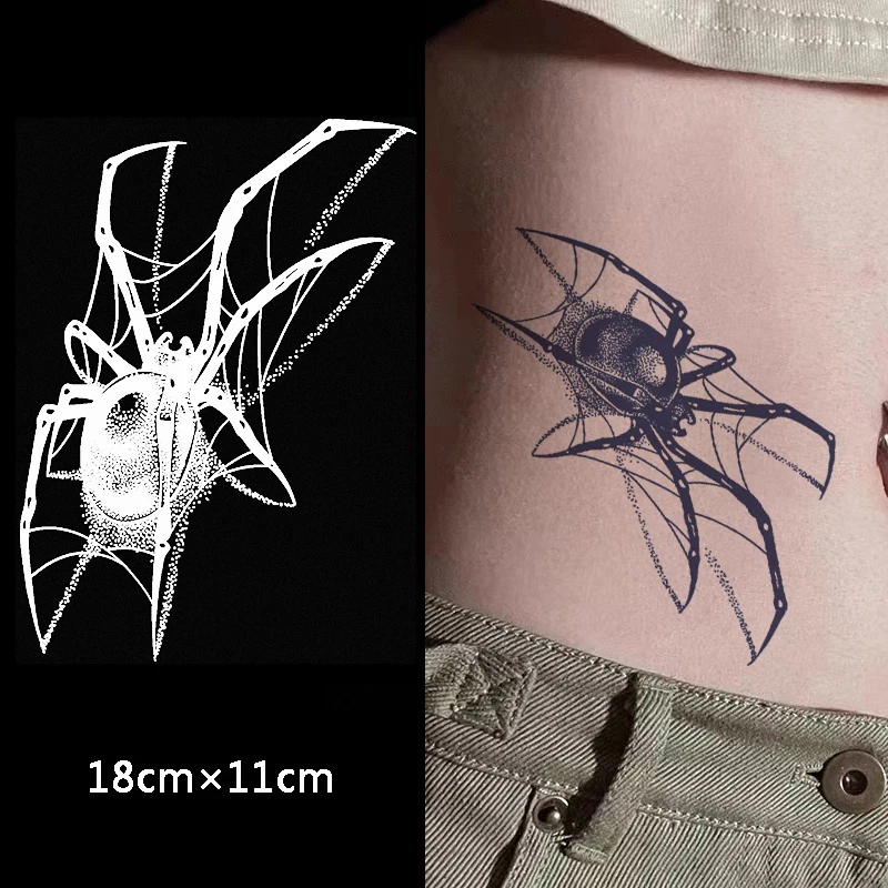 Herbal Tattoo Stickers Spider Web Temporary Tattoos Lasting Punk Cobweb Fake Tattoo Cheap Goods Festival Art Man Tatoo Sticker