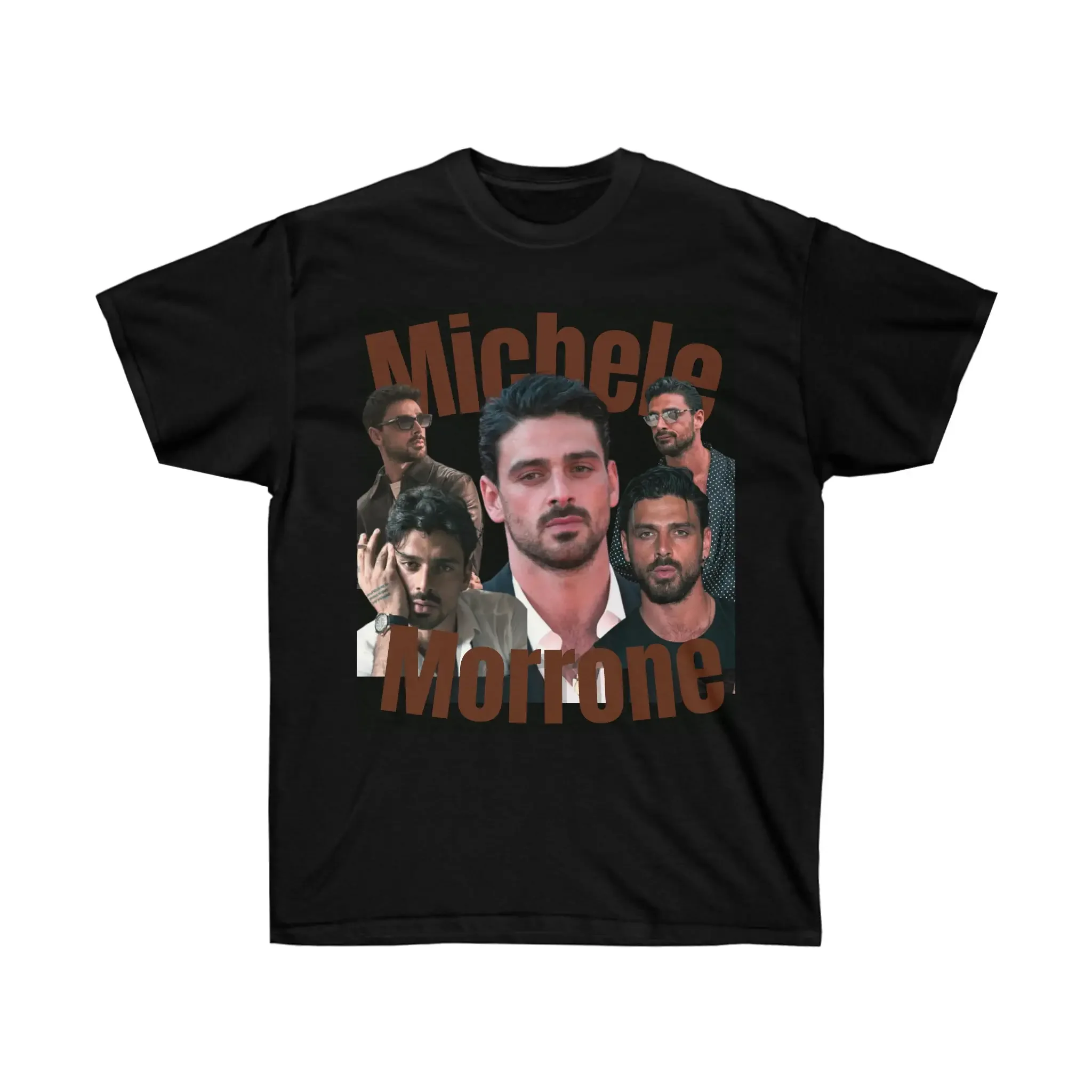 MICHELE MORRONE Camiseta gráfica unisex Michele Morrone Vintage unisex cuello redondo