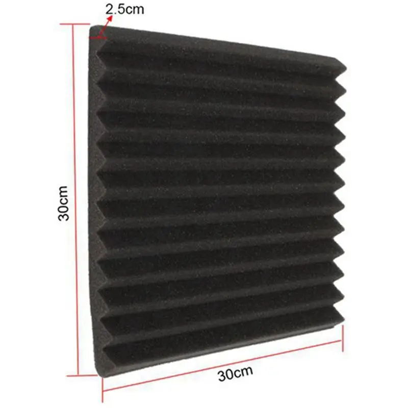 Picture 7: A84X-72 Pcs Acoustic Foam Board,Studio Wedge Tile,Acoustic Foam Soundproof Pyramid Studio Treatment Wall Panel 2.5X30x30cm