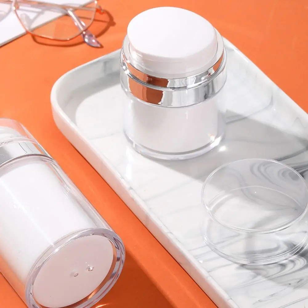15/30/50/100ml Press-On Makeup Sub-Bottling Acrylic Vacuum Cream Bottle Lotion Face Creams Travel Refillable Empty Cosmetic Box