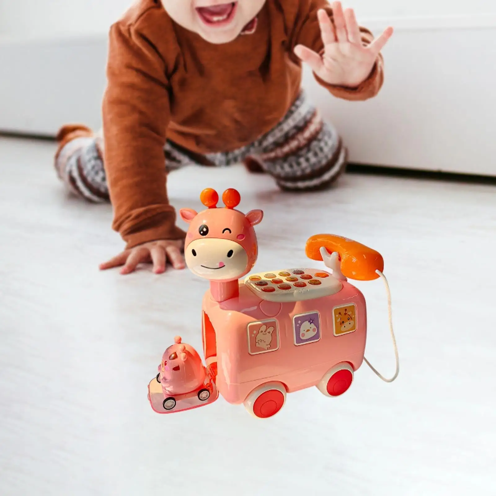 Brinquedo de telefone para bebês, brinquedo de aprendizagem precoce para presente de aniversário, crianças de 3 anos