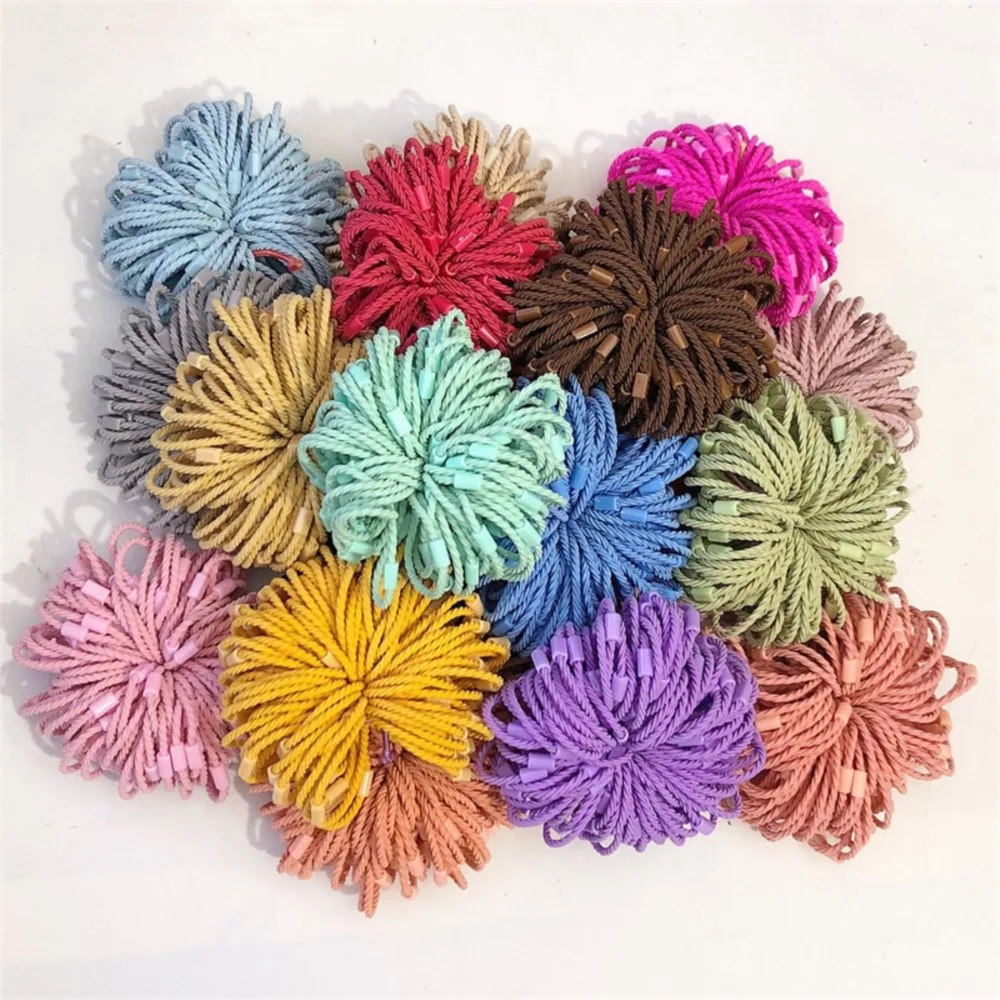 50/100pcs Candy Elastic Hair Tie Bands Scrunchies Leagues Resin Patch For Toddler Accessories Baby Girl DIY Jewelry Supplies