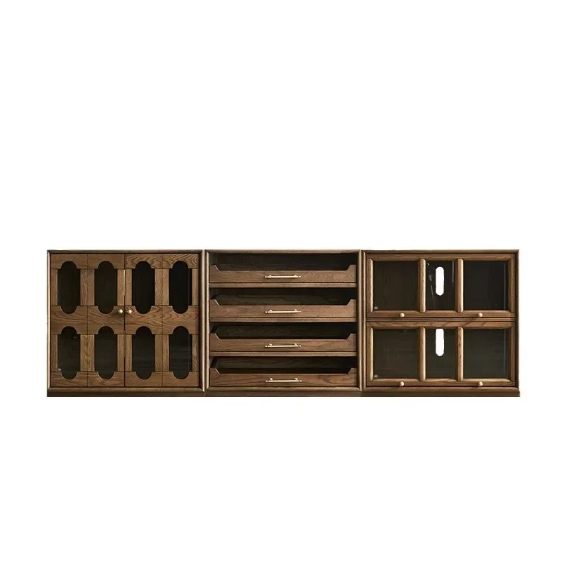 Floor-to-ceiling TV cabinet storage and storage integrated free combination