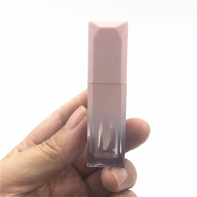 

Gradient Pink Square Lip Gloss Lip Glaze Tube 6ml Empty Bottle Big Brand Same Style Small Printing Lip Honey Container Cosmetic