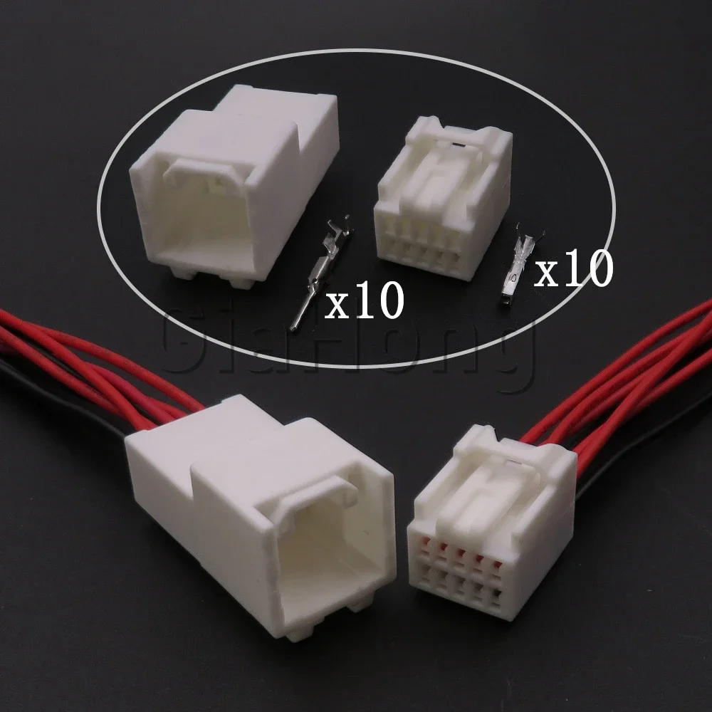 1 Set 10 Ways AC Assembly Car Rear View Mirror Socket Automobile Wire Harness Connector 7282-5831 7283-5831 6520-1675 6098-3015
