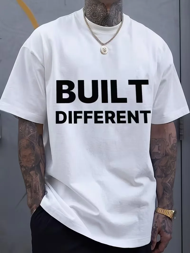 

100% хлопковая летняя футболка премиум-класса для мужчин, с коротким рукавом, круглым вырезом, модного стиля, дышащая, с полурукавами.