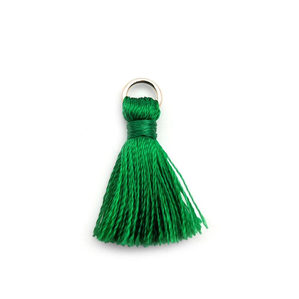 

60 pcs Tassel Decorations Earring Accessories Long Style Mini Ring Bright Color Dangler Fringe Hanging Jewelry Keychain Gift