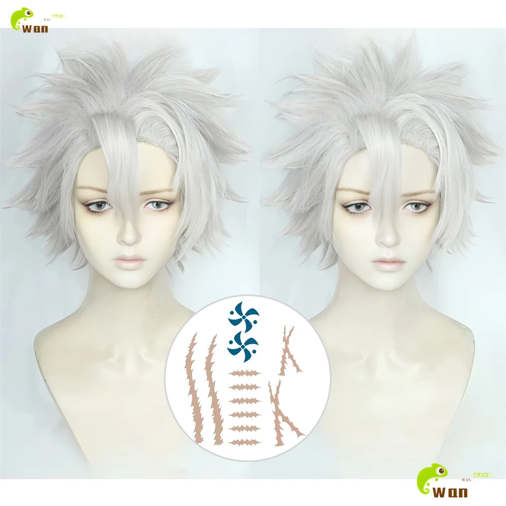 

Shinazugawa Sanemi Cosplay Wig Silver Grey Wigs For Shinazugawa Sanemi Halloween Cosplay Anime Wig Heat Resistant Synthetic Hair