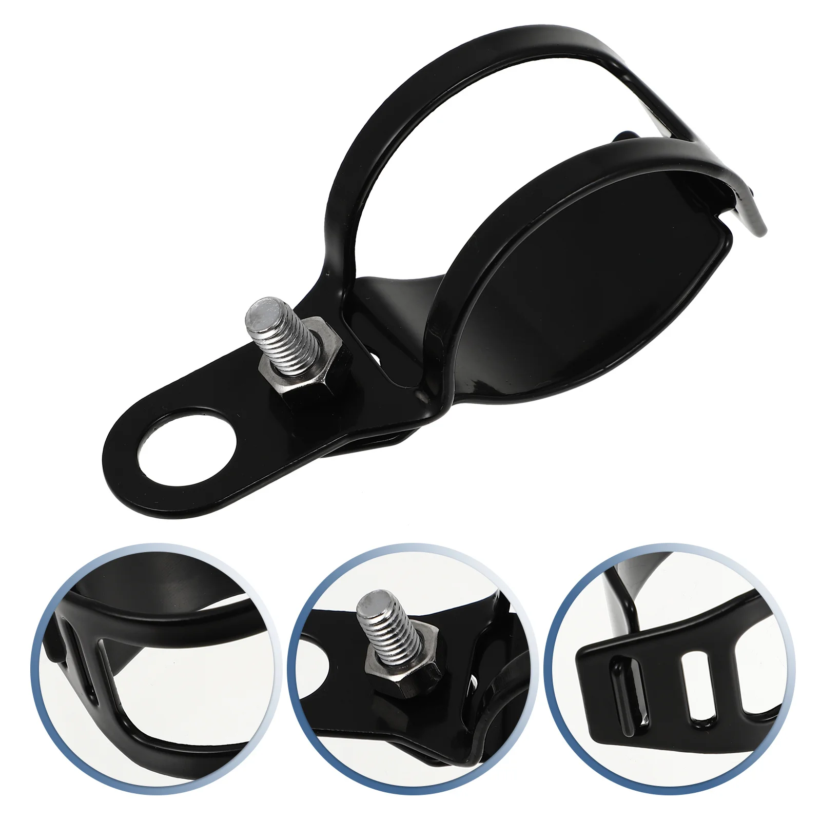 

2Pcs Motorcycle Turn Signal Bracket Iron Mounting Clamp Classic Black Motorcycle Light Bracket Front Fork Indicator Support