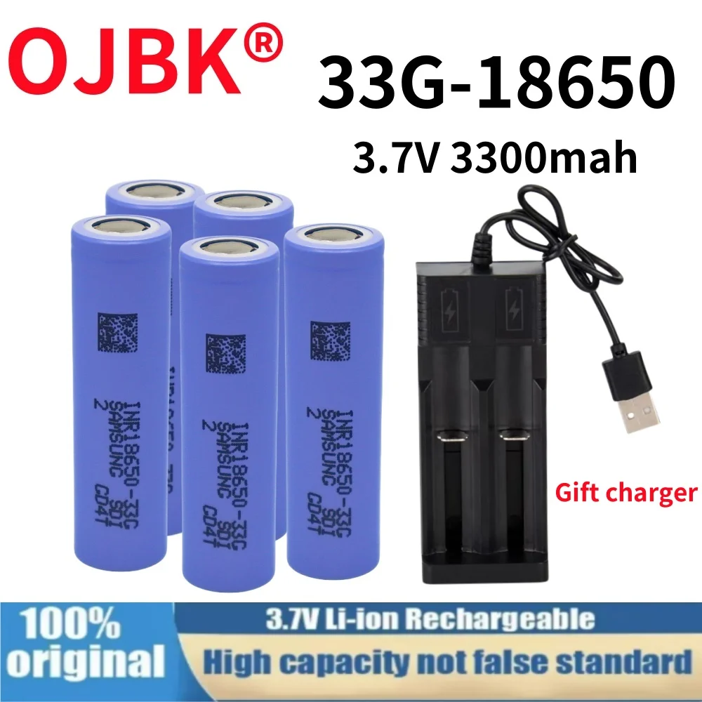 

100% new 33G 18650 3300mah battery INR 18650 33G 3.7V discharge 30A dedicated to power battery