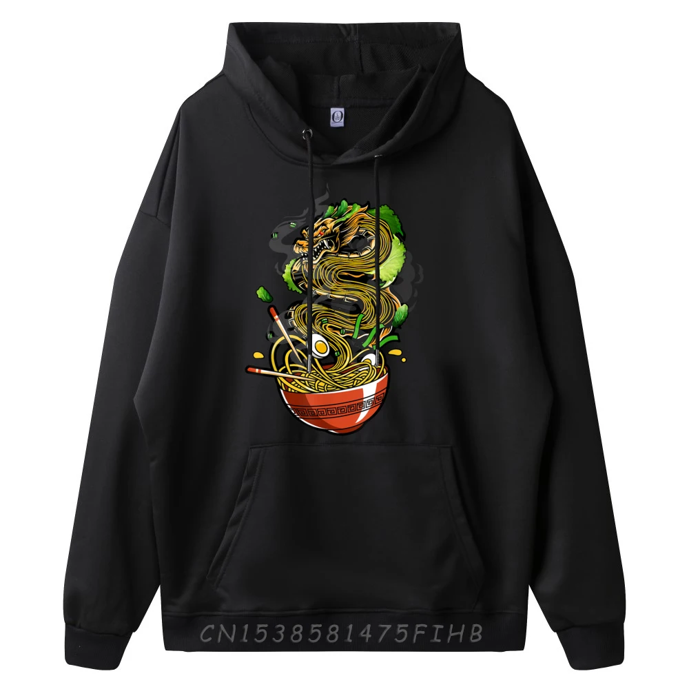 Kawaii Ramen Noodles Bowl Chopsticks Dragon Big And Tall Pullover Hoodies White Hoodie Men Alphabet