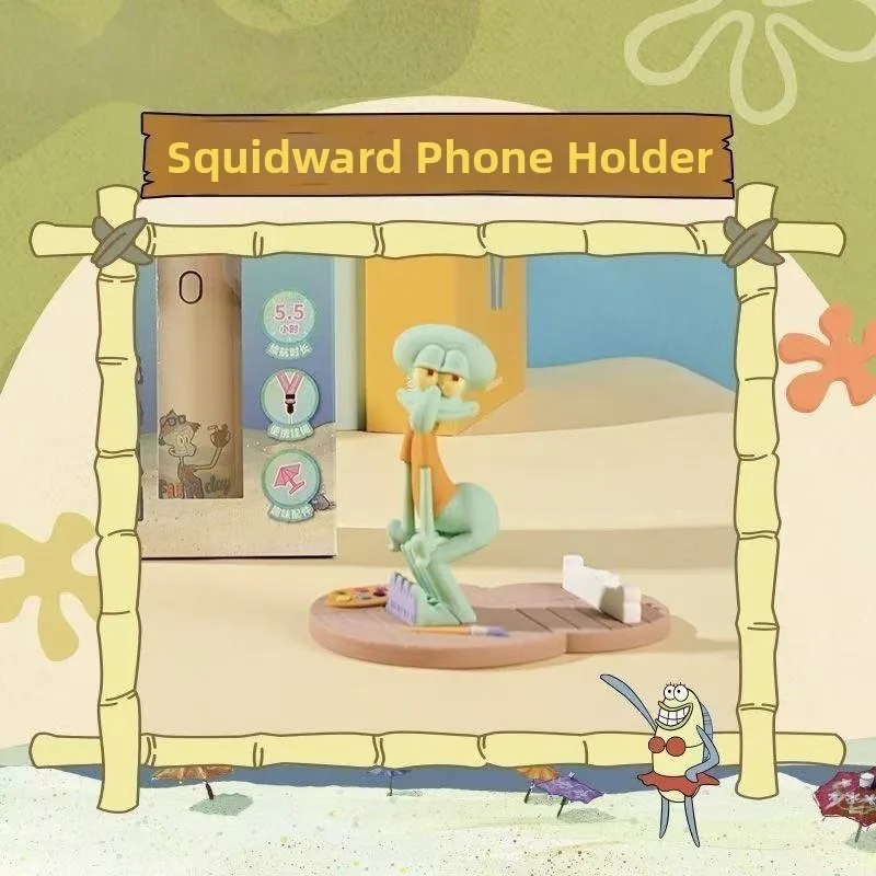 New KKV SpongeBob Squidward Magnetic Phone Holder Toothbrush Rack Cute Cartoon Decor Accessories - view 5