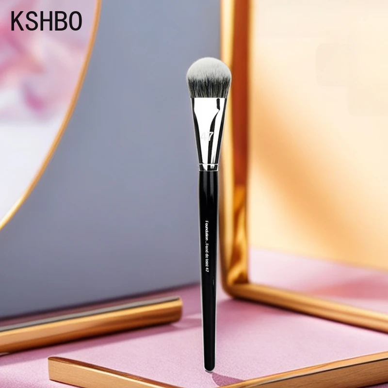 KSHBO Foundation Brush 47 Broom Head Liquid Foundation Shadow Repairing Brushes Women Face Base Makeup Beauty Professional Tools