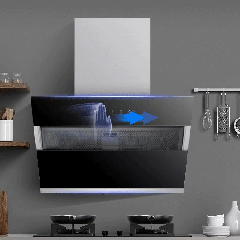 주방용 900mm 레인지 후드 스마트 연기 제거 후드 쿠커 굴뚝 배기 레인지 후드