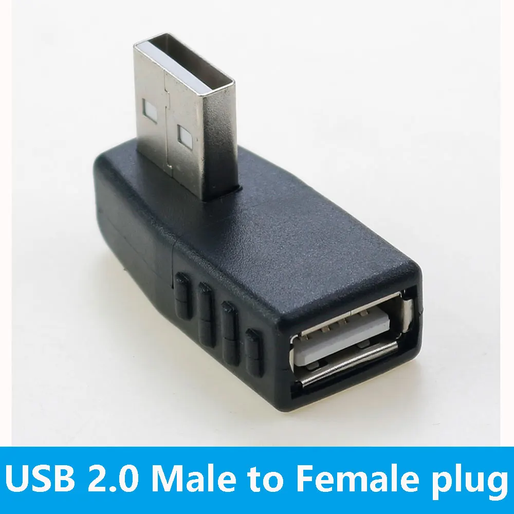 

USB 2.0 adapter 90 ° male female converter connector plug left angle connector plug