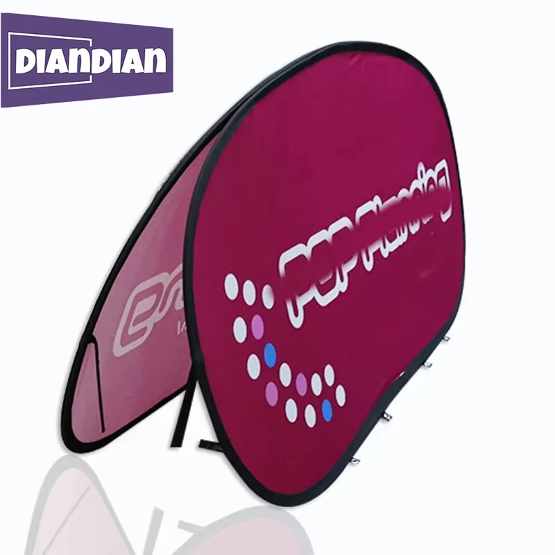 

DD Outdoor Propagate Advertising Oval Shape A Frame Sports Promotion Frame Barrier Sign Banner Custom Logo Printing Display