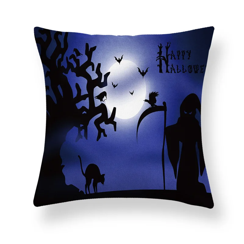 Halloween Terror Ghost Festival Printed Pattern Cushion Cover Home Living Room Sofa Decoration Pillow 