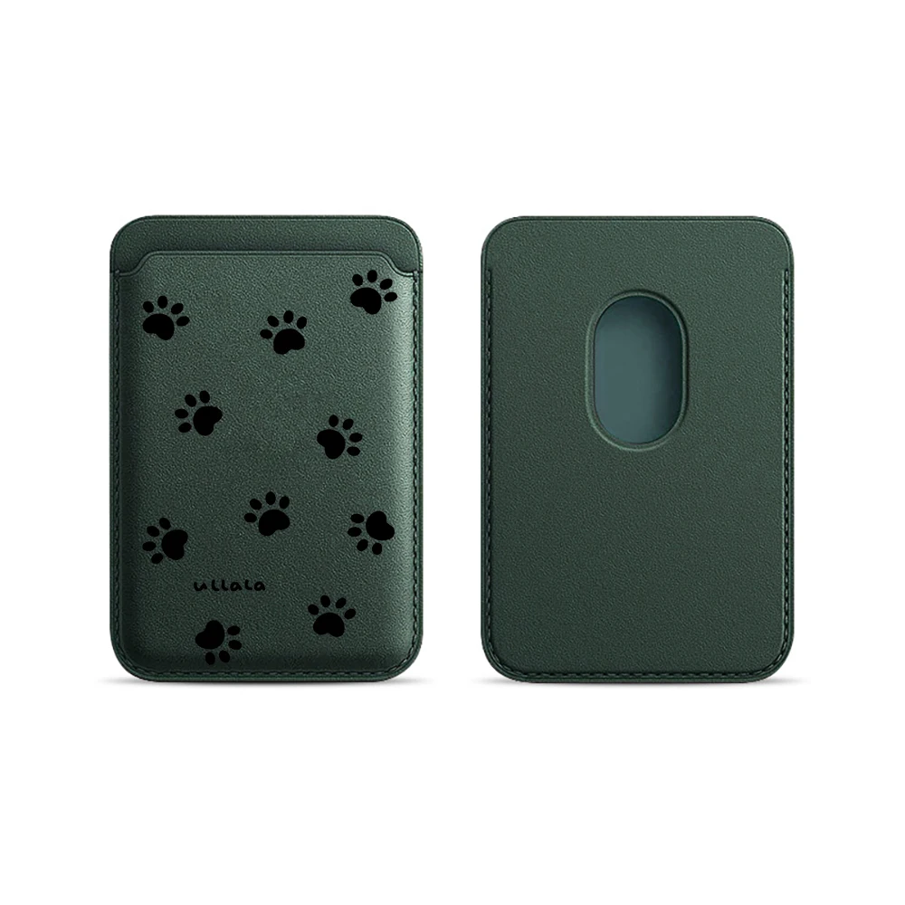 Katzen- und Hundepfoten-Leder-Kartenetui Handyhülle Kartenhalter für Magnetische Hülle Geeignet für alle iPhone Magsafe Karten-Handy-Rückseiten-Taschen – Detail 21