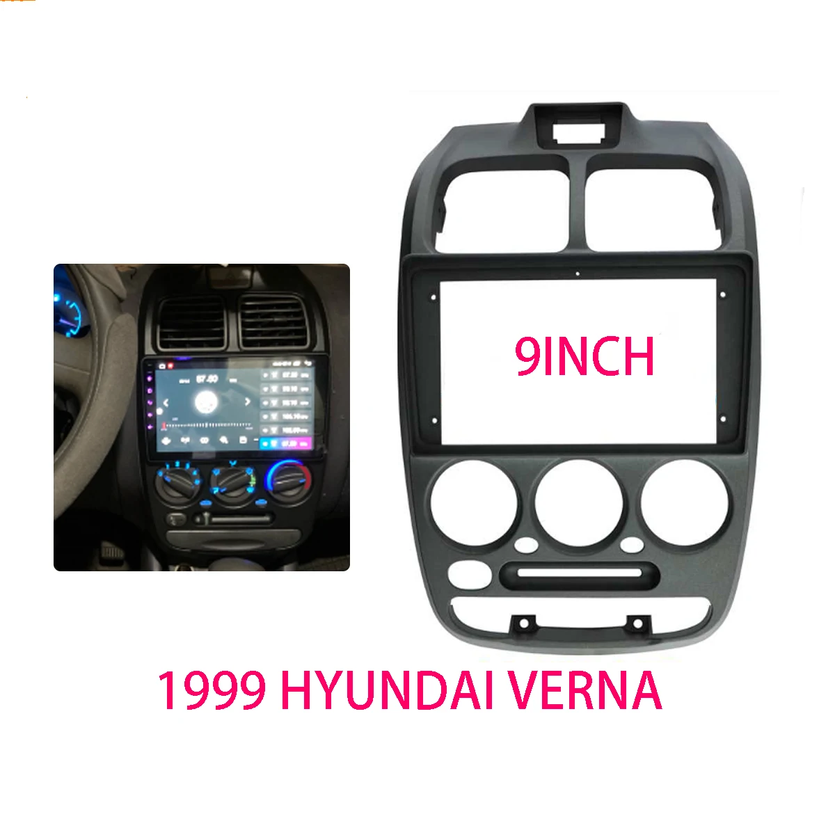 Car Radio Fascia for Hyundai Verna  1999 DVD Stereo Frame Plate Adapter Mounting Dash Installation Bezel Trim Kit