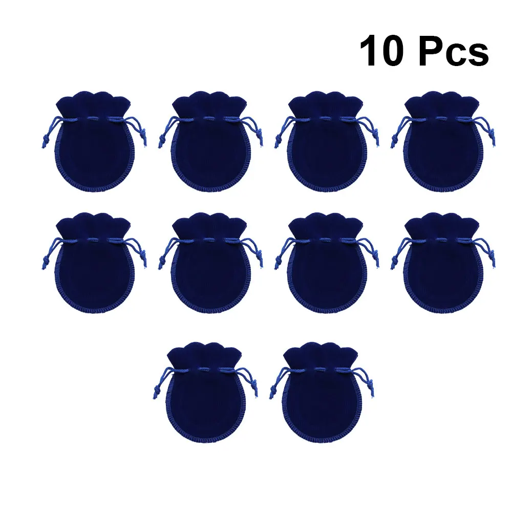 

10 Pcs Jewelry Storage Bags Flannel Drawstring Gift Bags Large Capacity Bright Jewelry Store Display Supplies
