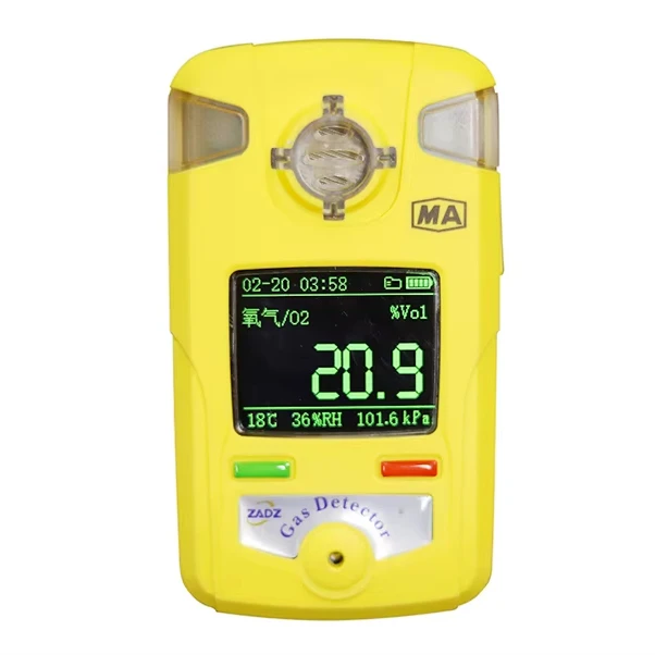 

IP65 Portable Sound Light Vibration Triple Alarm Oxygen with Real-time Temperature/humidity Display Gas Detector