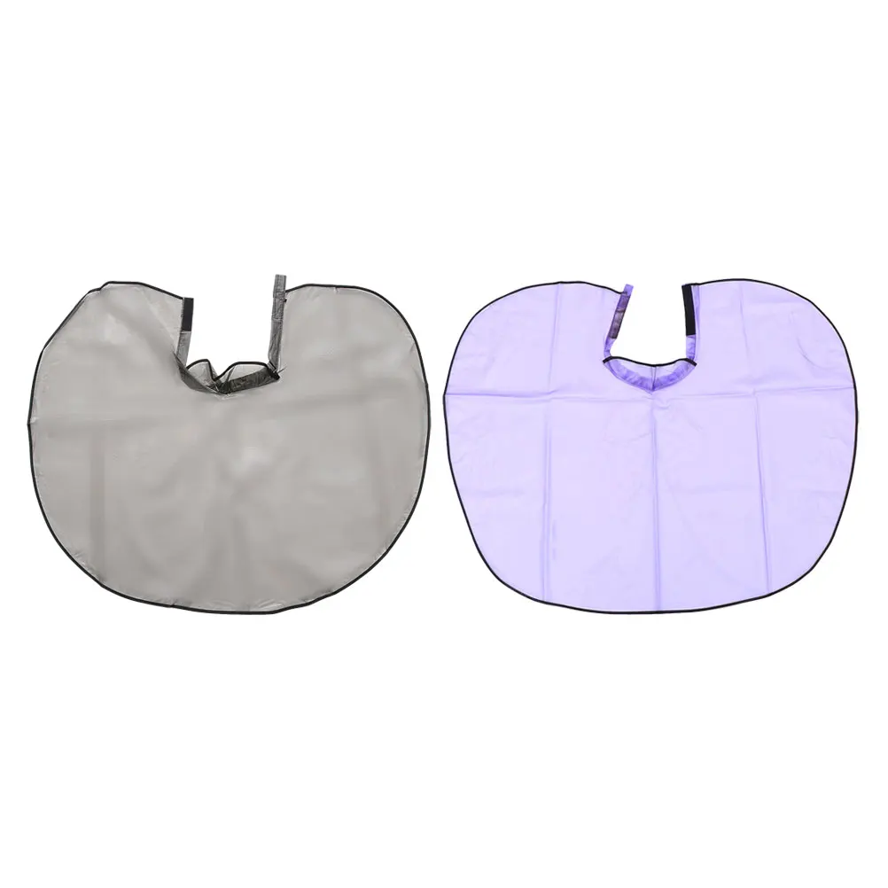 

2Pcs Hair PVC Salon Waterproof Cloak for Haircut Barber Cape Hot Oil Barber Hair Cape Treatment Coloring Bleaching
