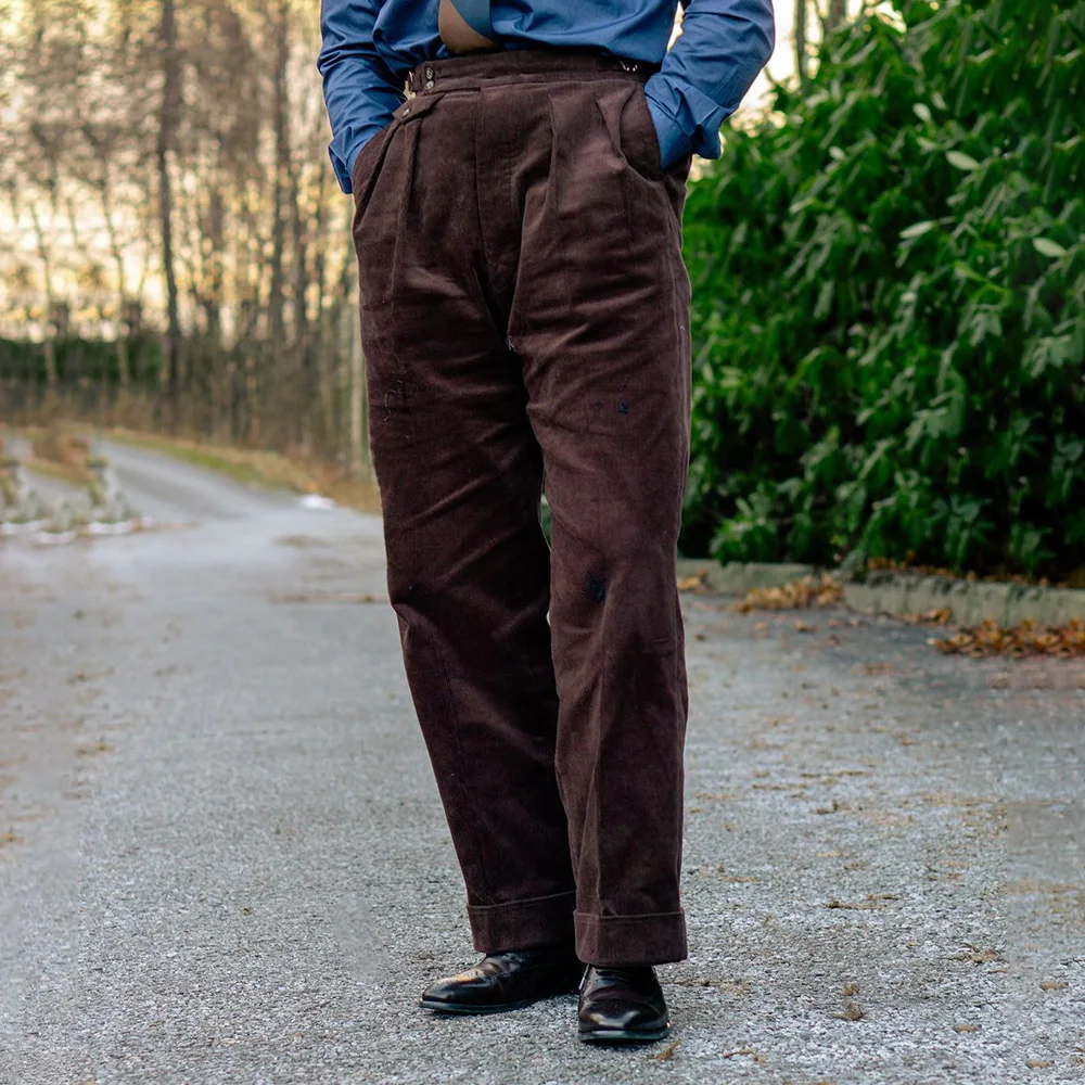 

Corduroy Fabric Casual Pants Men's Work Pants for Man Trousers Straight-leg Cut Business Trouser Tailoring Classic Clothing