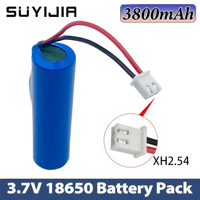 New 3.7V 3800mAh Rechargeable Battery Pack 18650 Lithium Battery 1S1P with PCB PH2.0-2P for Fishing LED Light Bluetooth Speaker