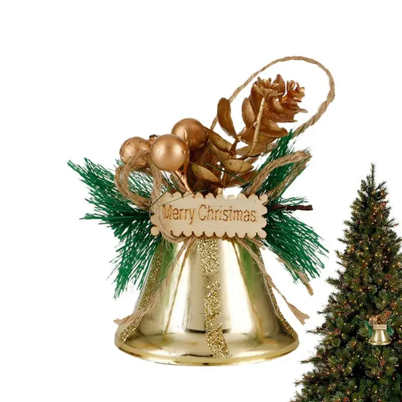 クリスマスツリー用の金属製ベル装飾品、ベリー付きの休日の装飾、家の装飾