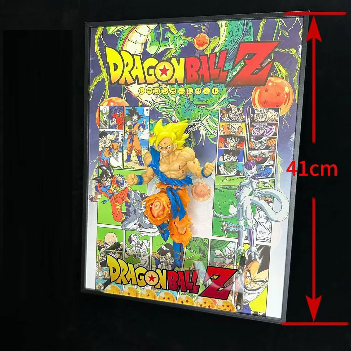 3D Dragon Ball Goku Classic Action Figure HD Poster Painting Goku Vegeta Retro Life-like Print Wall Art decorate Room For Boy