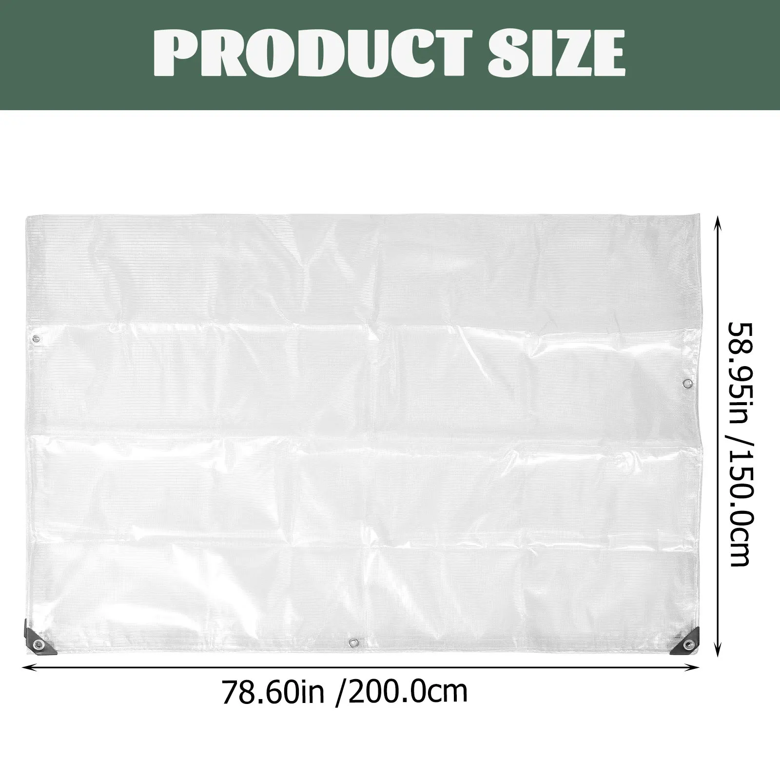 Multi Use Waterproof Tarp for Greenhouse Car Cover Landscape Protection Window Balcony Sunlight Room Camping Tent Cover PVC view 3