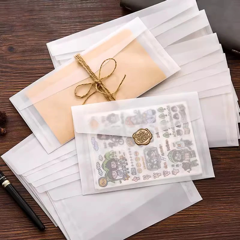 10pcs Simple Solid Envelopes Multifunction Cash Envelope Wedding Party Invitation Cards Cover Letter Paper Bag Korean Stationery