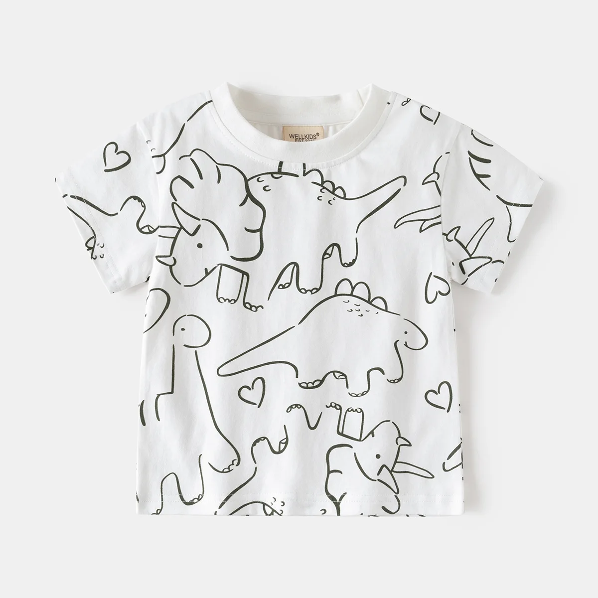 Cute Dinosaur Boys T-shirts Fashion Kids Tops Toddler Tees Summer Children's Clothes
