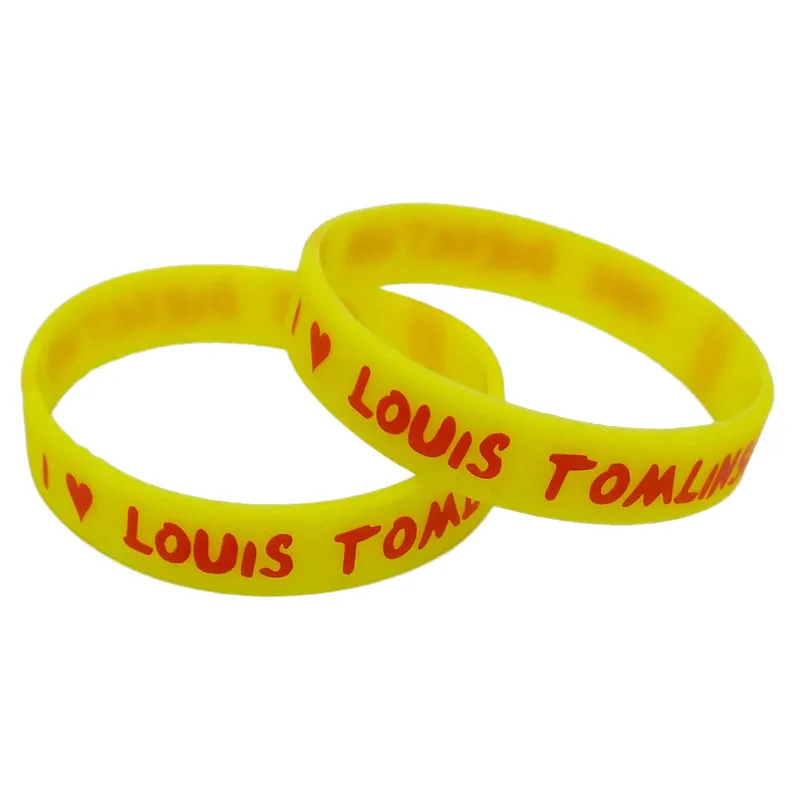 5Pcs Glow In Dark Music Lover Silicone Wristband I Love Liam Payne Niall Zayn Music Bands Fans Rubber Bracelet SH277