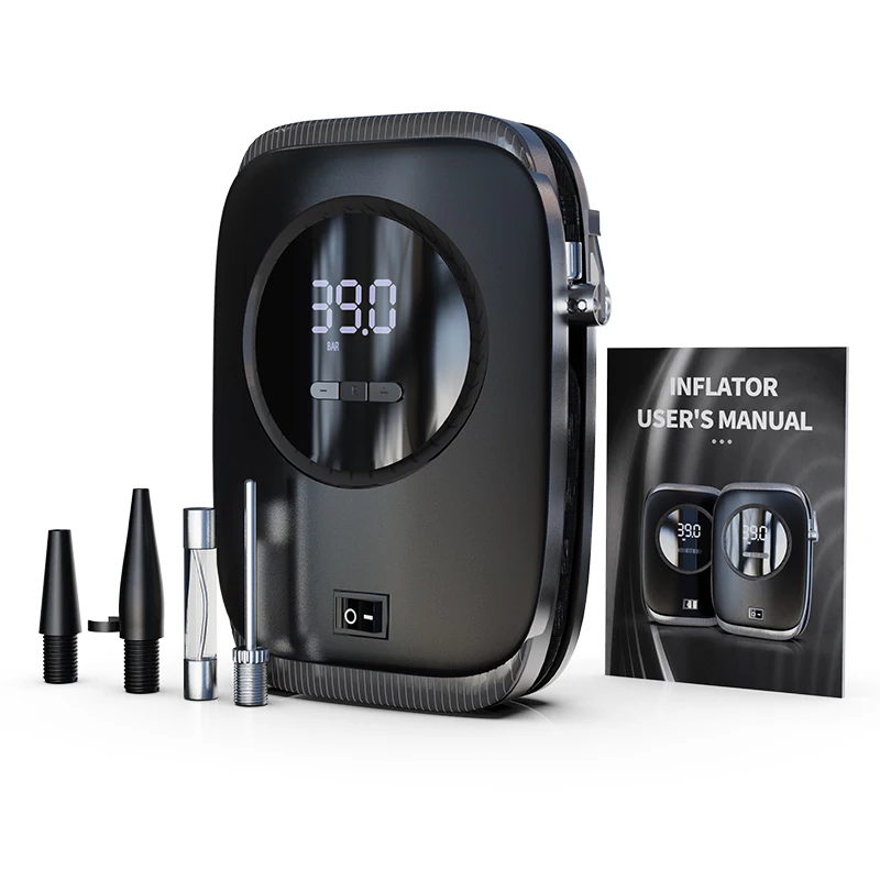 25 Cylinders 120W Wired Inflation Emergency Light Car Tire Inflatable Pump 12v Tyre Inflator