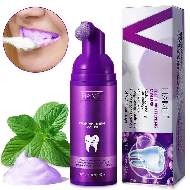 Teeth Lightening Foam Mild Teeth Whitener Safe Deep Cleansing Effective Teeth Stain Remover Supplies Daily Care Toothpaste