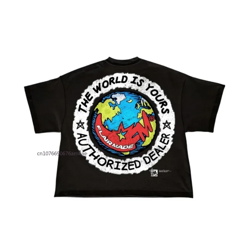 القطن سميكة قصيرة الأكمام تي شيرت الرجال النساء Ins المد الشارع الأسود الرياضة خمس دقائق كم جديد فضفاض عرق زوجين القمم