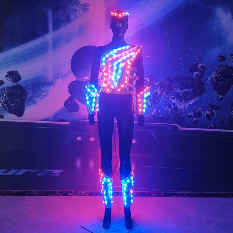 

LED Creative Dazzling Light Vest Stage Nightclub Costume Fashion Party Dance Costume Futuristic Clothing Cosplay Rave Outfit