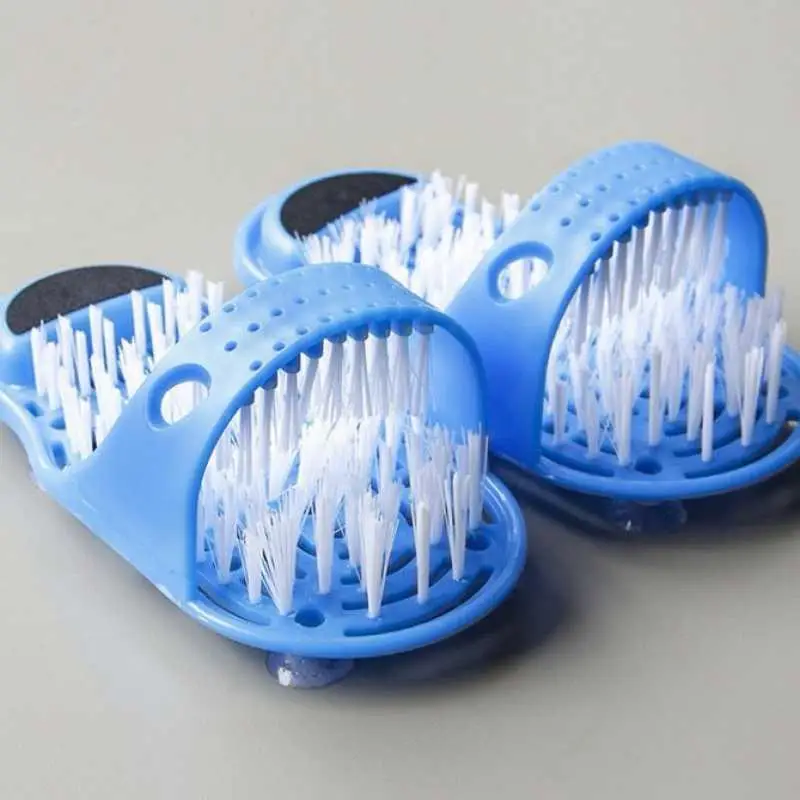 Plastic Remove Dead Skin Massage Slipper Foot Scrubber Bath Shoe with Brush Household Bathroom  Foot Cleaning Brush Slipper