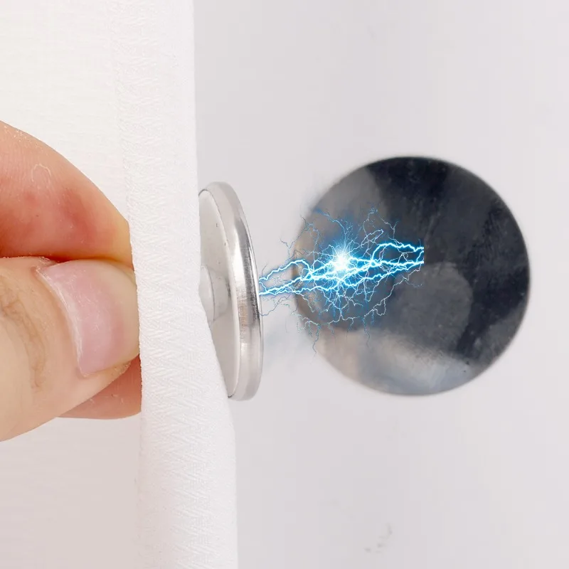 1/30Pairs الستار المغناطيس إغلاق مع التصحيح ذاتية اللصق إبقاء الستار مغلقة الحمام غرفة نوم المغناطيسي حجب الضوء مشبك