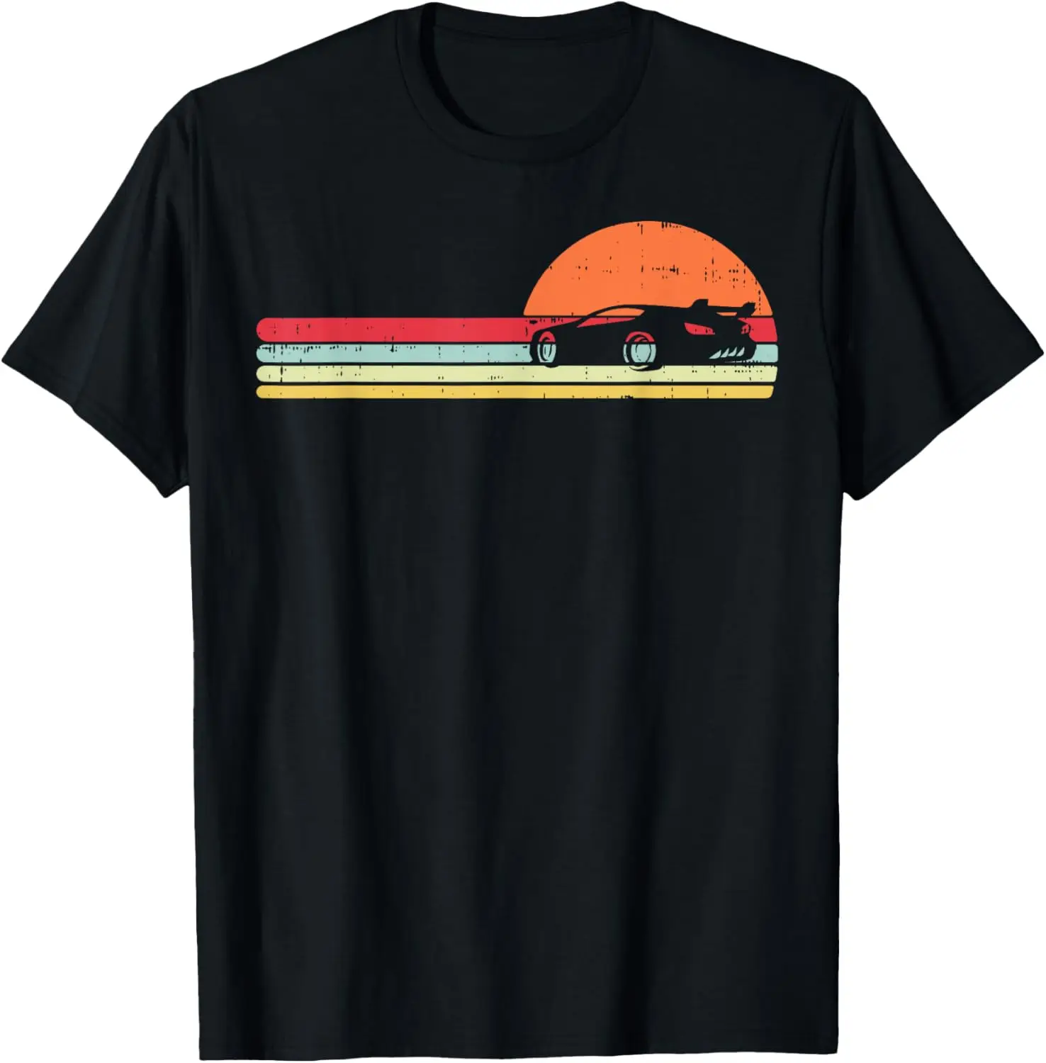 Racing Car Drag Race Sunset Retro Driver Racer Gift T-Shirt